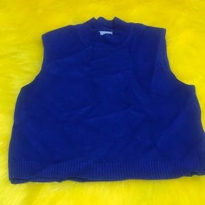 Blue Crop top turtleneck sweater size L
